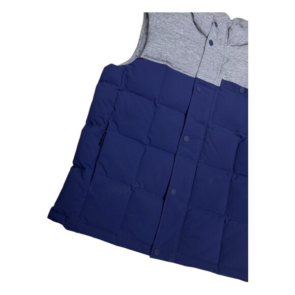 WOODS Adrian Duck Down Fill Blue Winter Puffer Parka Vest Mens Large - Picture 9 of 9